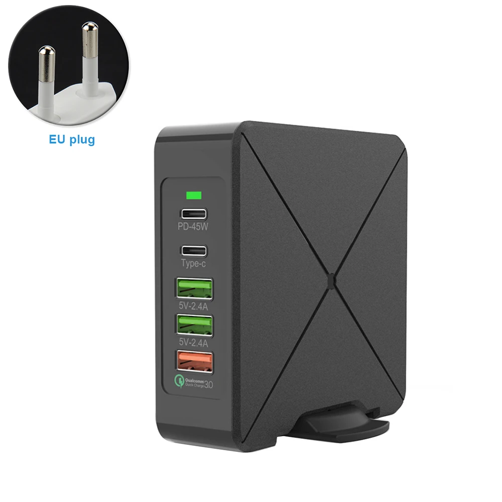 Портативная станция типа C для ноутбука путешествий дома 75 Вт PD безопасное USB