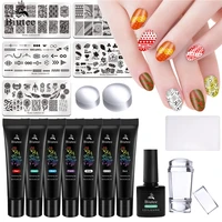 biutee nail art tool set stamping gel template plates nail latex stamper leaves flower animals print plates image nails stencil