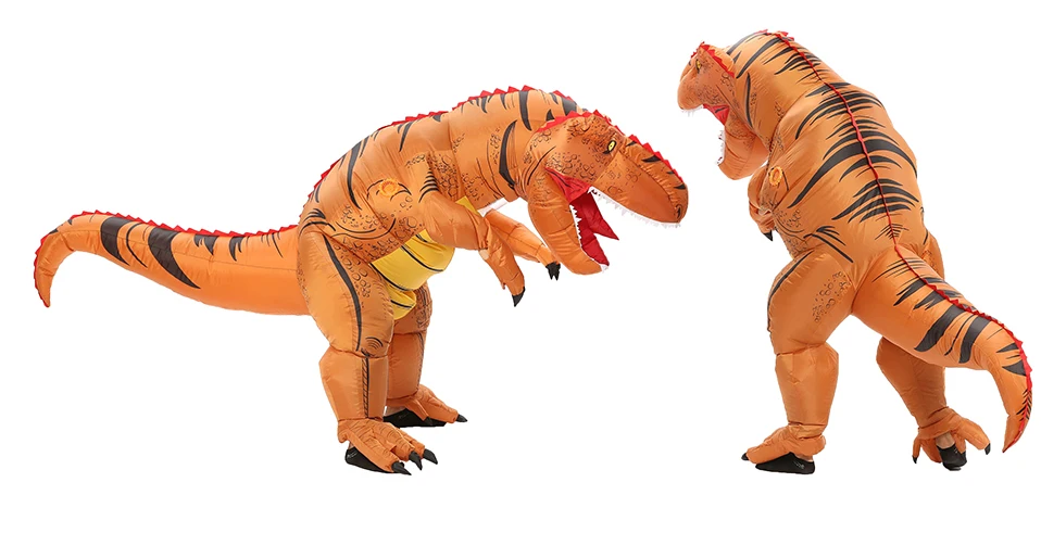 T-Rex надувной костюм динозавра для детей взрослых женщин мужчин косплей на Хэллоуин, Рождество комбинезон фильм забавное нарядное платье