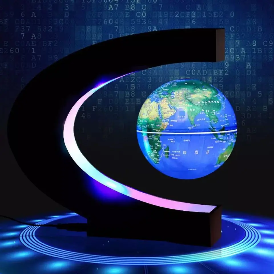 Светодиодный карта мира магнитный парящий в воздухе светящийся Глобус