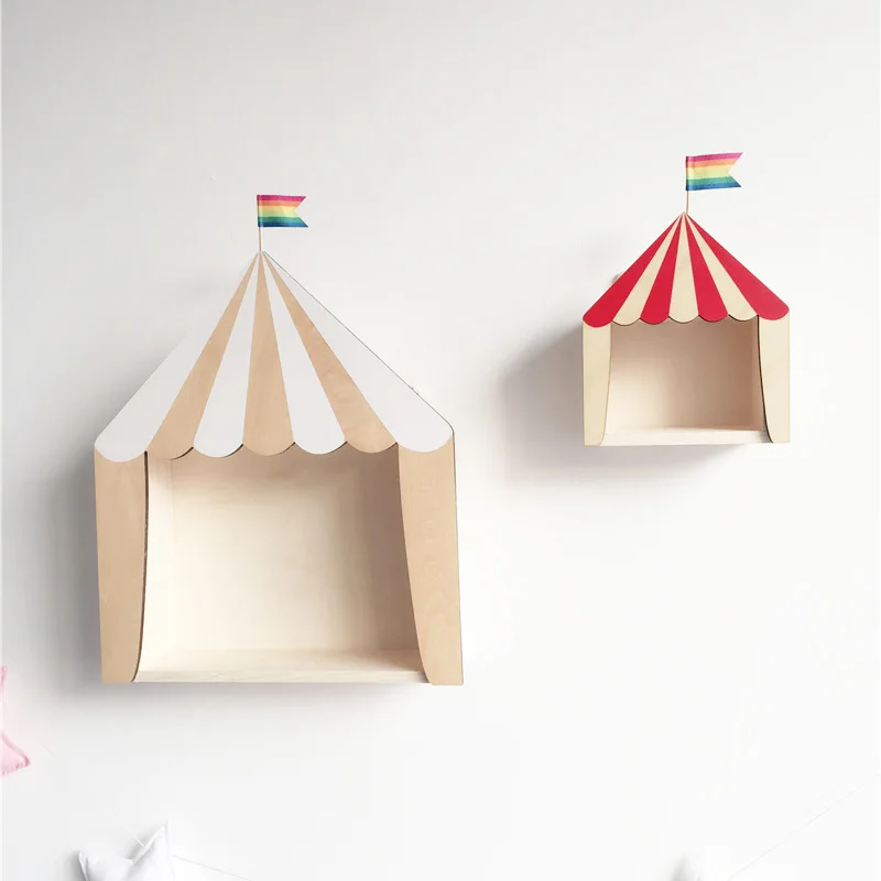 Натуральный Деревянный цирковой домик в скандинавском стиле настенный орнамент