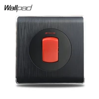 45a switch wallpad black brushed plastic batchroom kitchen air condition bi pole switch with neutral line