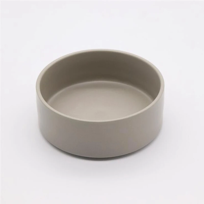 

TECHOME New High Grade Ceramic Pet Bowl Solid Color Pet Drinking Bowl Round Dog Bowl Cat Bowl Home Pet Feeders Marble Pet Bowls