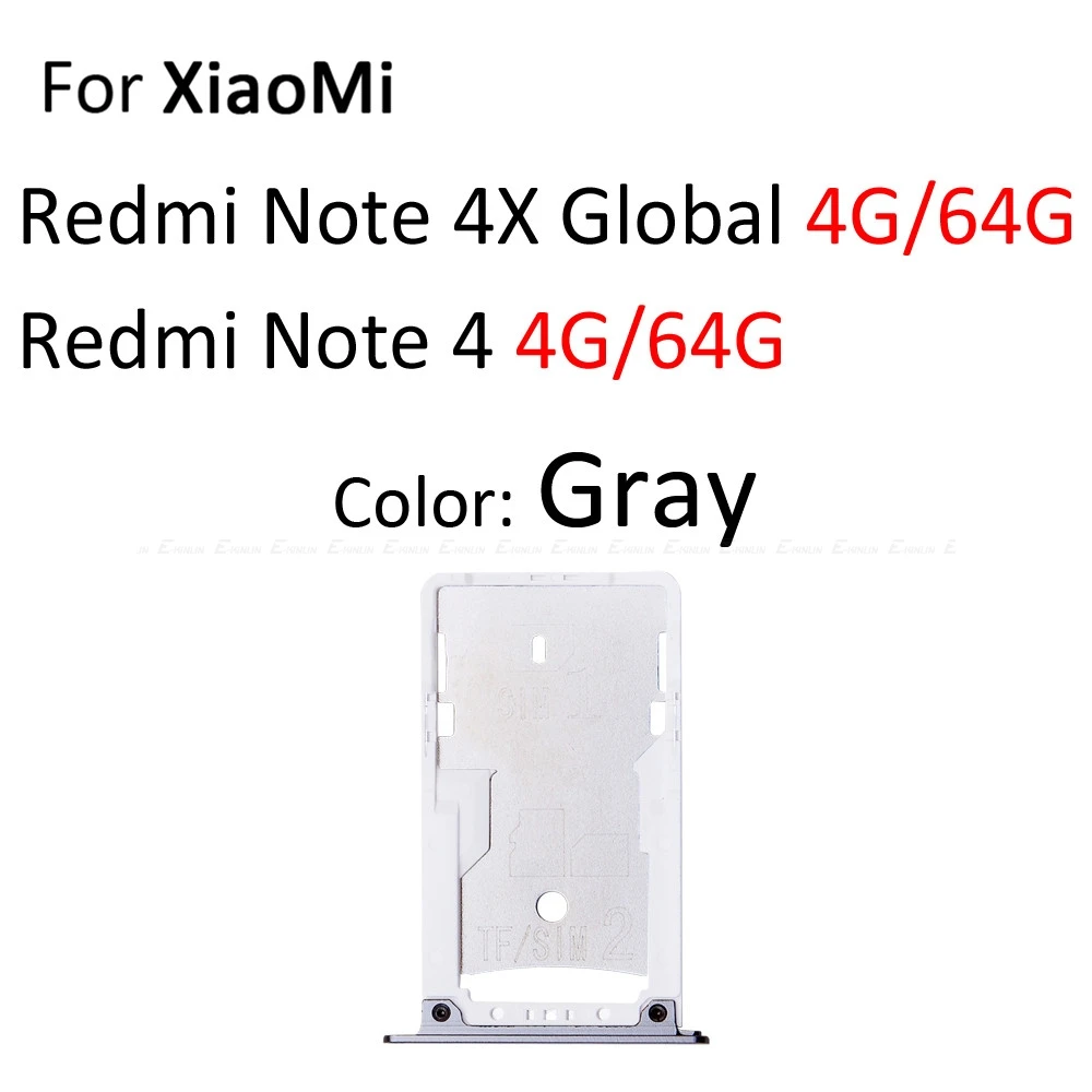 Лоток для sim карты Гнездо Слот ридер адаптер XiaoMi Redmi Note 4 4X Global Micro SD держатель