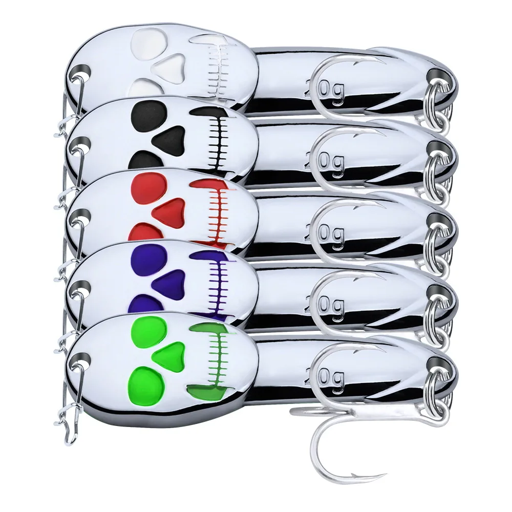 

Fishing Lure Silver Color Spoon Lures 59.5mm 20g Sinking Hard Artificial Bait With Treble Hook For Bass Trout Carp Tackl