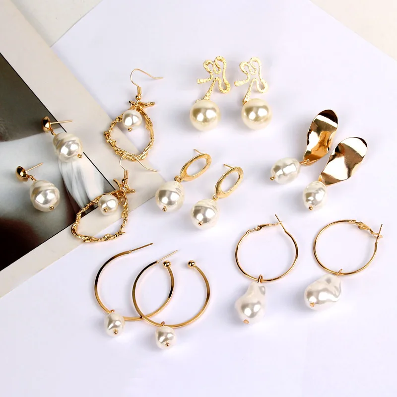 Новые винтажные золотые Висячие серьги для женщин Brincos геометрические висячие