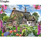 5D картина Стразы для сада, дача мозаика полная вышивка краска с бриллиантами картина весенний пейзаж рукоделие Декор 2020