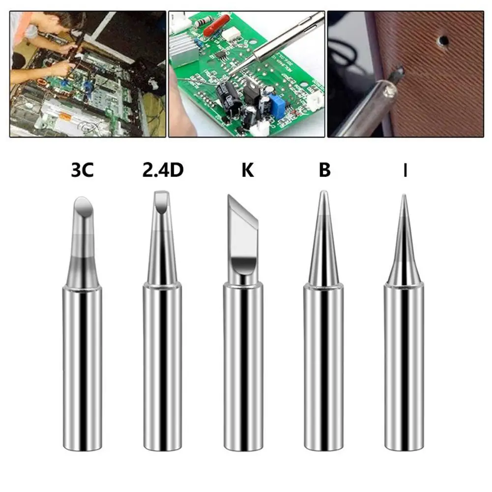 

5Pcs Soldering Iron Pure Copper 900M Soldering Iron Inside Bare Hot Set Head Copper Electric Iron Soldering Tip F7M8