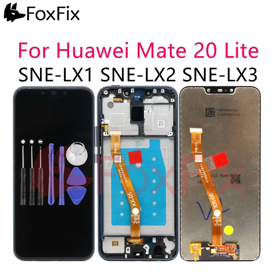 Для huawei mate 20 Lite SNE-LX1 ЖК-дисплей с сенсорным экраном дигитайзер с рамкой для huawei mate 20 Lite lcd LX2 LX3 сменный экран
