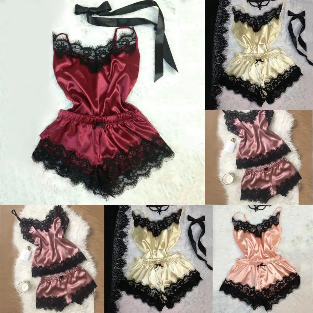 Сексуальное женское белье шелковое кружевное повседневное свободное однотонное