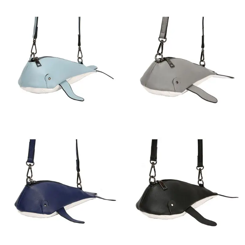 Женская милая сумочка из искусственной кожи в форме Кита для девушек сумка