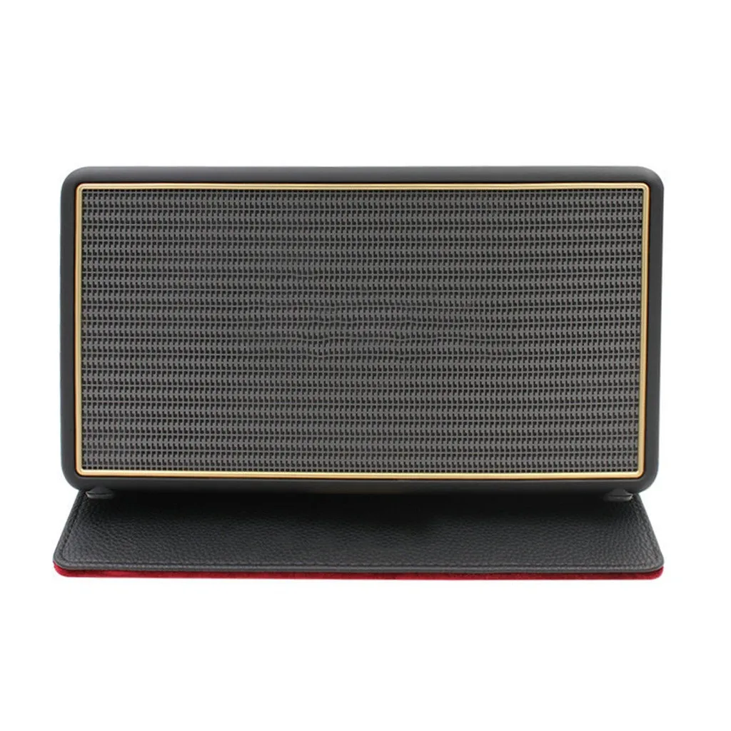Складной чехол с подставкой для Marshall Stockwell Spleaker BT Speaker черный изготовлен из кожи