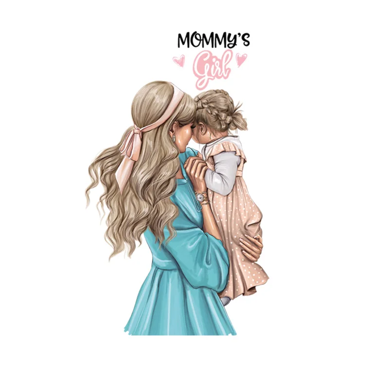Термочувствительные нашивки с надписью mom love girl|Заплатки| |