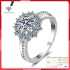 Роскошные Муассанит кольцо Высокое качество 100% S925 стерлингового серебра Юбилей 1ct 2ct D Цвет VVS1 кольцо подарок женщине