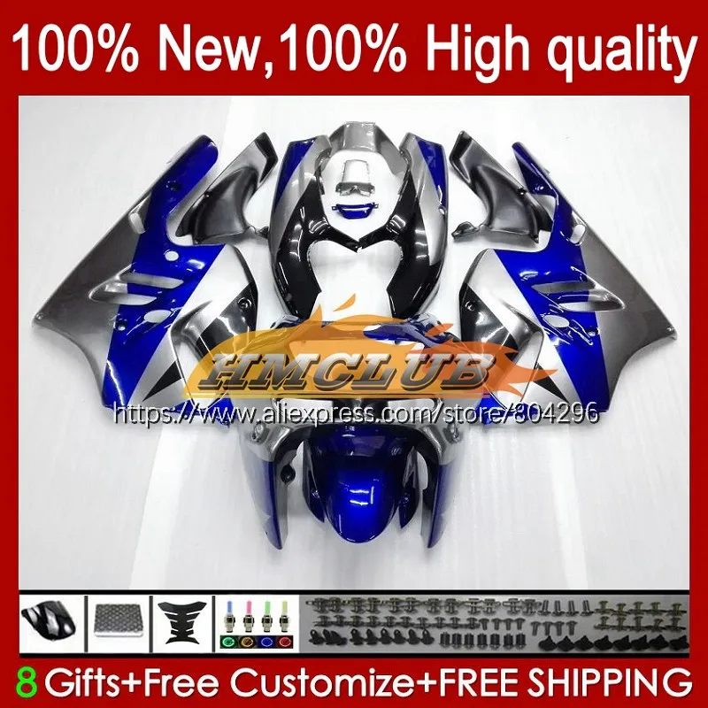 

Body kit For KAWASAKI ZX900 900 CC Blue silver ZX-9R 1994 1995 1996 1997 103No.9 ZX 900 9 R 9R 900CC ZX9R 94 95 96 97 Fairing