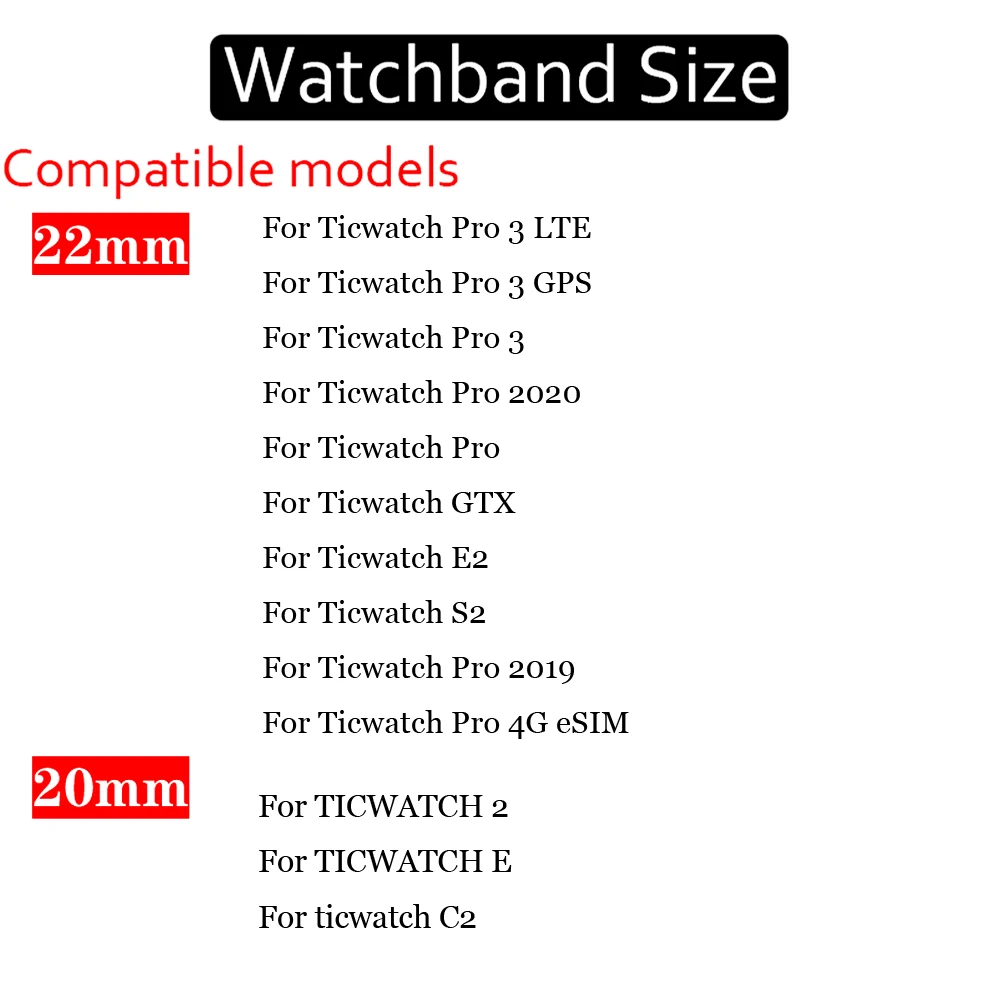 Дышащий силиконовый ремешок для TicWatch Pro 3/3 GPS 2020 GTX E2 S2 Смарт-часы браслет наручные