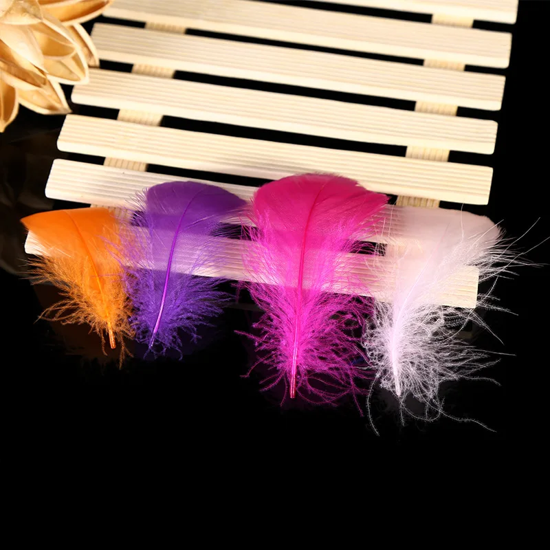 100 шт/партия Природные Перья 7-10 см маленькие плавающие гусиные перья красочные