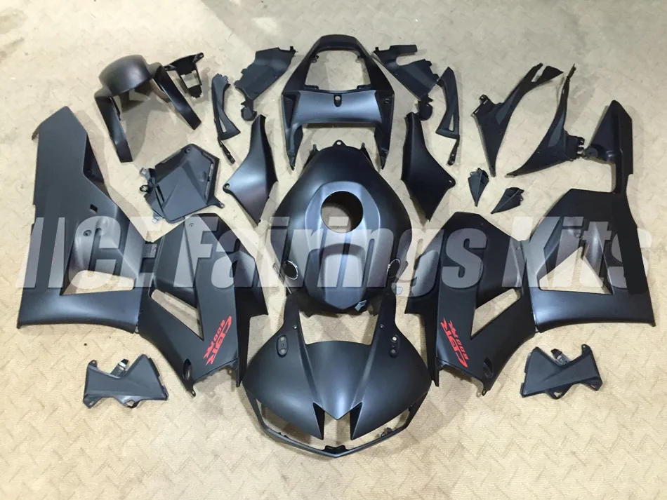 Инъекций ABS Полный комплект обтекателя подходит для Honda CBR600RR 13, 14, 15, 16, 17, F5 2013 Обтекатели Черный матовый