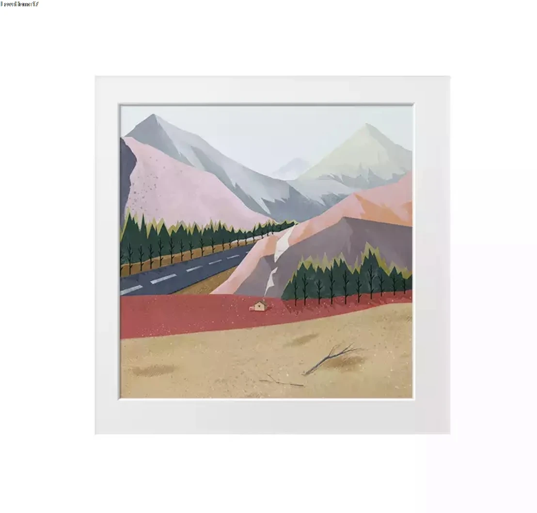 

Pastoral Landscape Frameless Canvas Oil Painting Fashion Retro art inkjet Poster Bedroom Room Family Decoration Paint