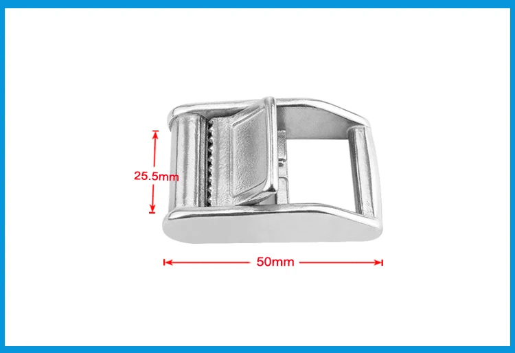 For 25mm Нержавеющая сталь 316 кулачковая Пряжка храповая Пряжка Завязывающийся ремень или тесьма грузовой ремень сумки для багажа металлическая пряжка - Цвет: For 25mm