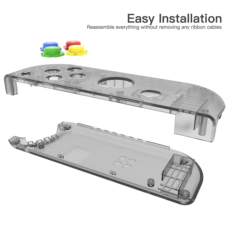 Чехол для корпуса Joy-Con прозрачный красно-синий чехол замены на заказ NS NAND чехлы