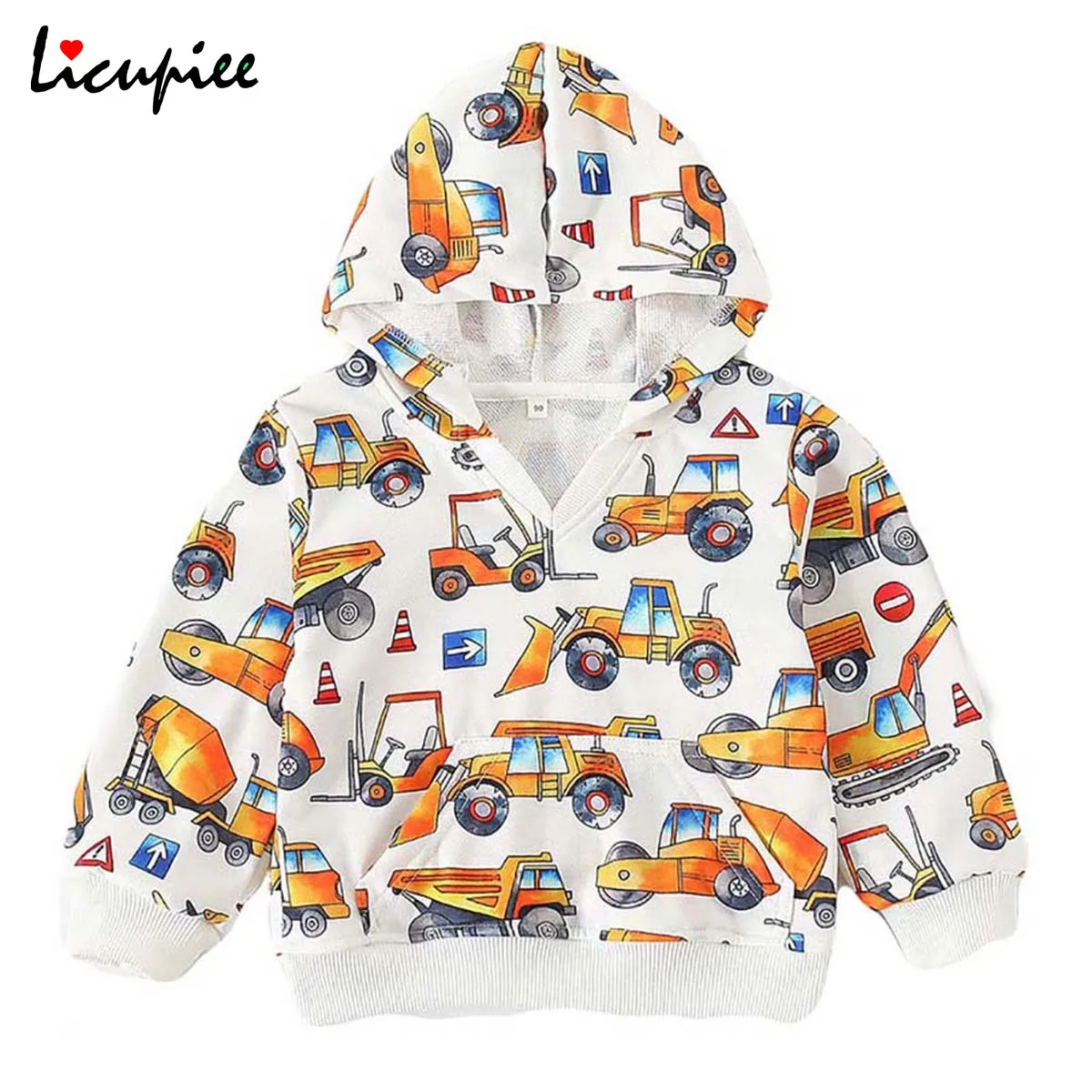 

Свитер для мальчиков, с длинными рукавами и с принтом героев мультфильмов из грузовик с принтом кофта с капюшоном и с рисунком для отдыха ве...