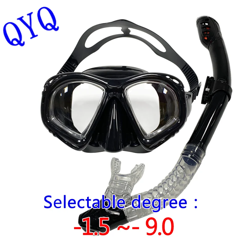 

Official genuine QYQ Snorkeling mask optical myopia lens mask suit adult universal free diving equipment