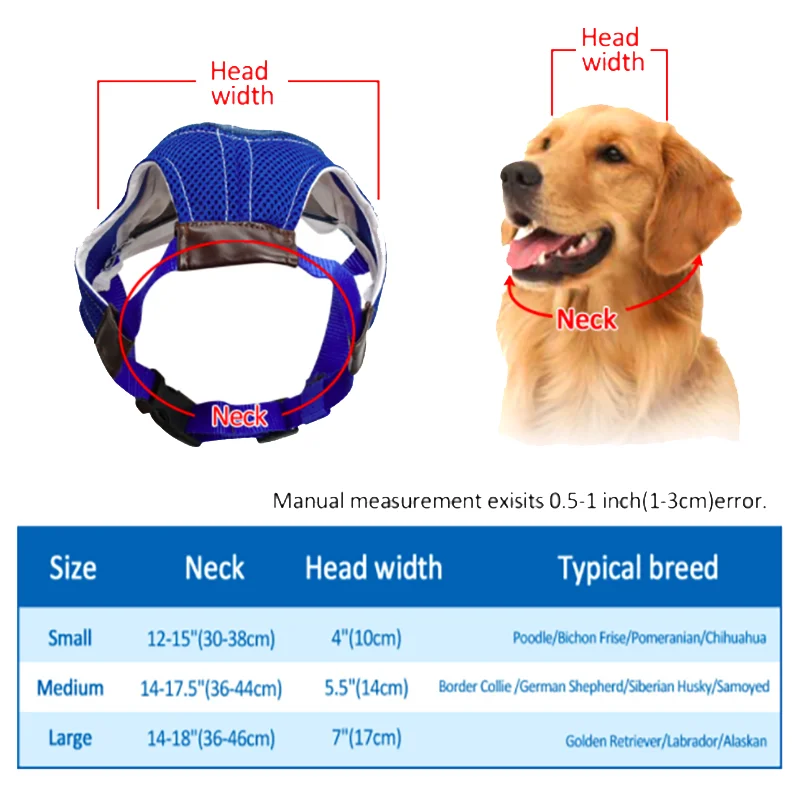 

Pet dog hat breathable summer baseball cap with sun and ear holes for small, medium and large dogs outdoor accessories ZD