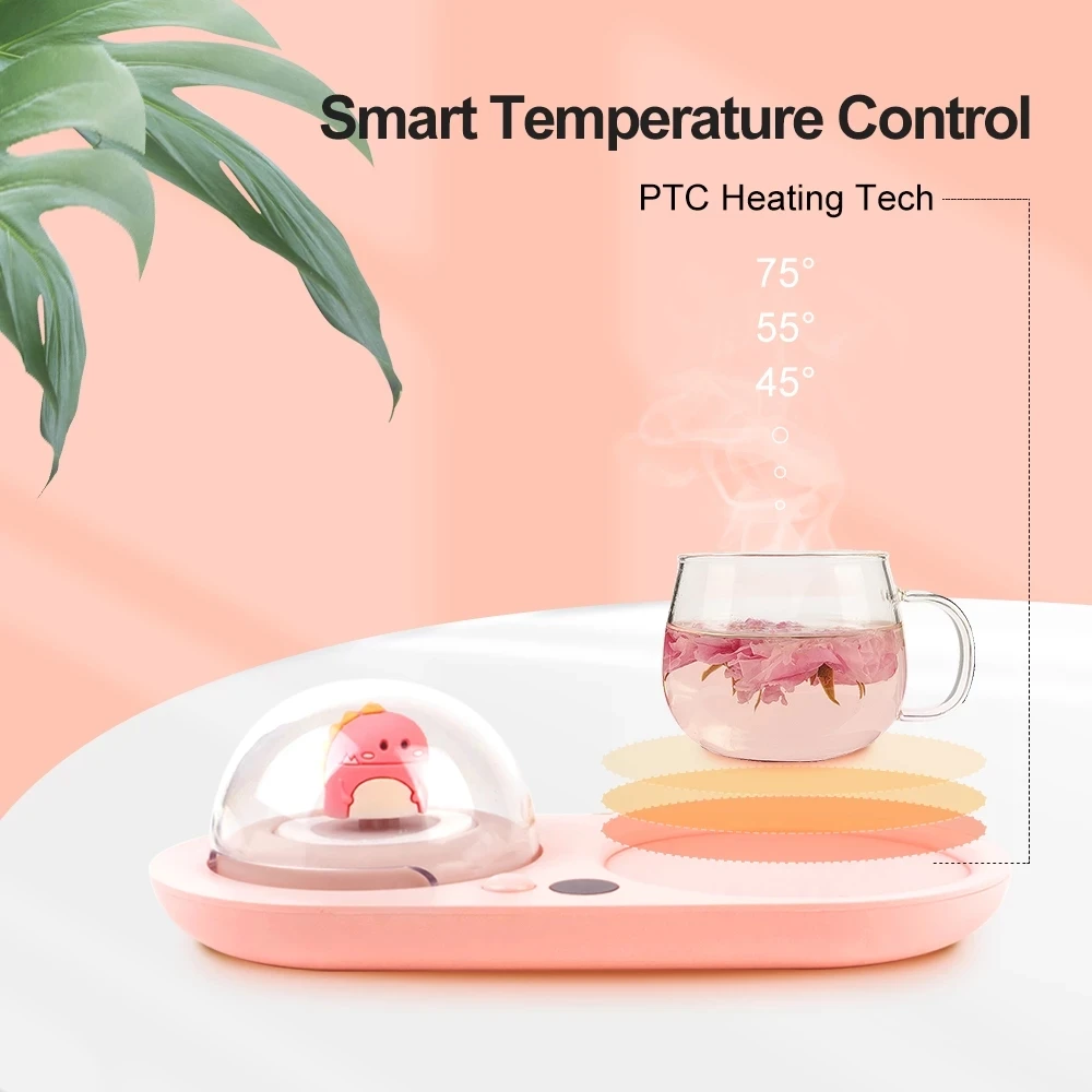 

Умный подогреватель для молока, чая, воды, какао, с распылителем эфирного масла, 3 режима температуры