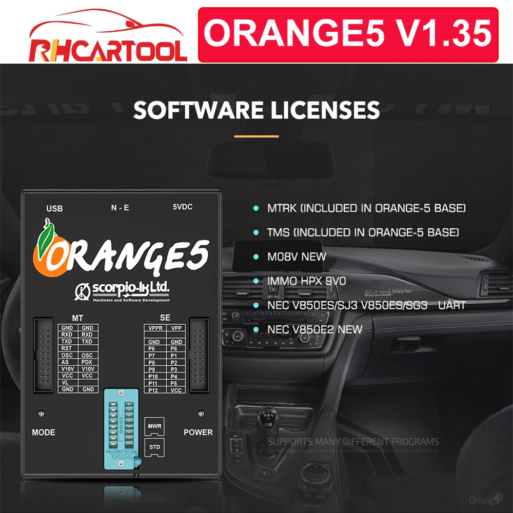 

OEM Orange5 Professional OBD2 Car accessories Auto Key Programming Device With Full Packet Hardware + Enhanced Function Software