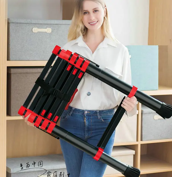 1.39M/1.82M Multi-Function Aluminum Telescopic Ladder Household Trestle Portable Five-Step Collapsible Lift Stairs | Инструменты
