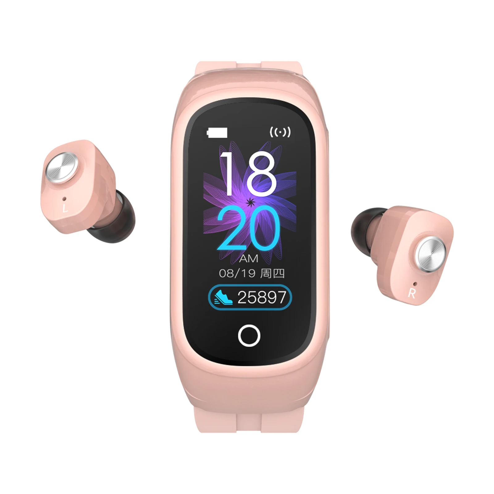 

2-In-1 0.96 inch TFT N8 Smart Watch TWS Earbuds Fitness Tracker True Wireless BT5.0 Headphones Band Heart Rate Blood Pressure