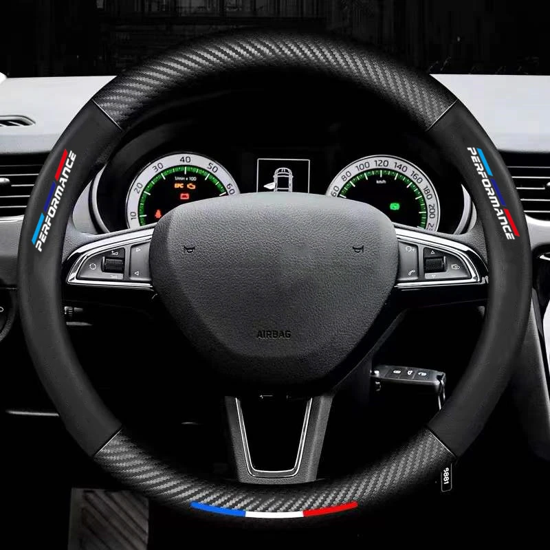 Чехлы для руля из углеродного волокна BMW E46 E39 E90 E91 E60 E36 E92 E30 E34 мягкие Нескользящие