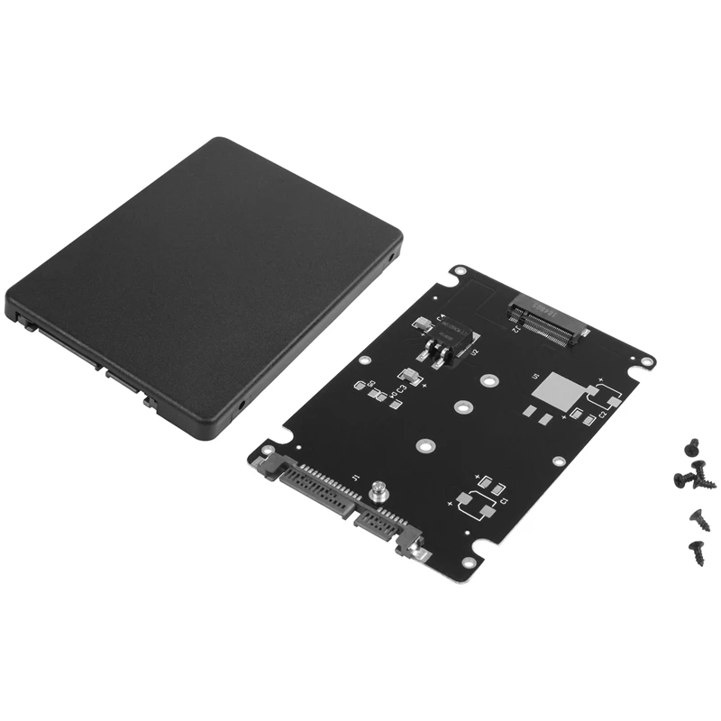 Черный B + M ключ разъем 2 M.2 NGFF (SATA) SSD to 5 SATA адаптер карта с Чехол|Кабели для