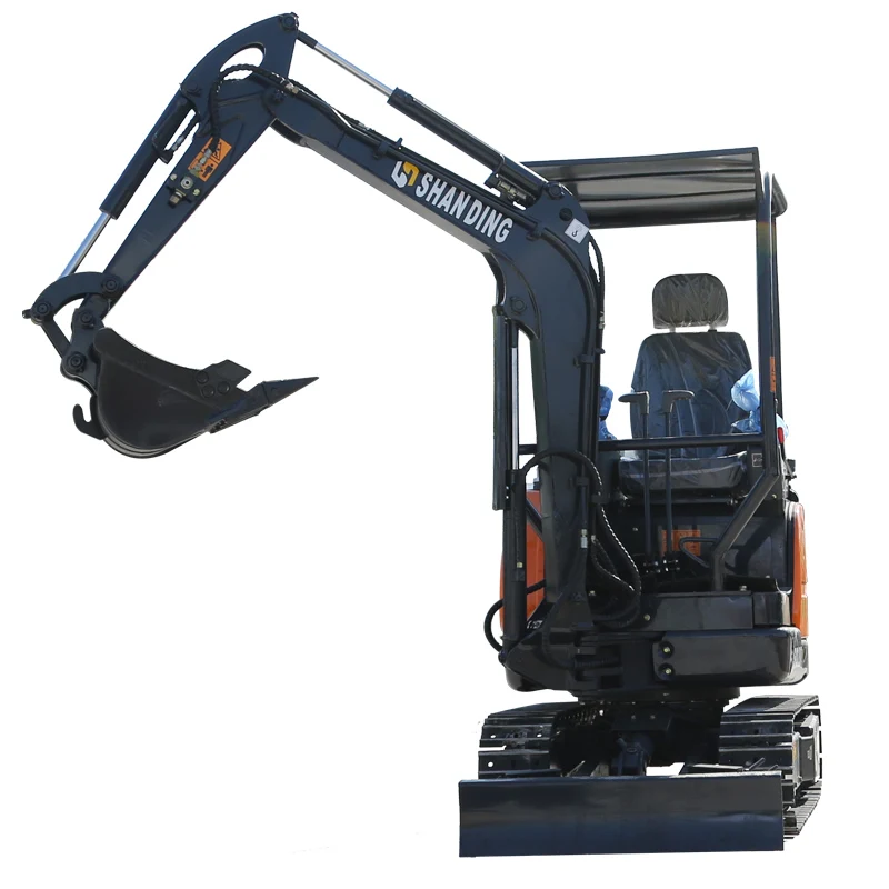 

Shanding Factory 2 Ton with Retractable Undercarriage Crawler Track and tailless Mini Small Excavator Digger