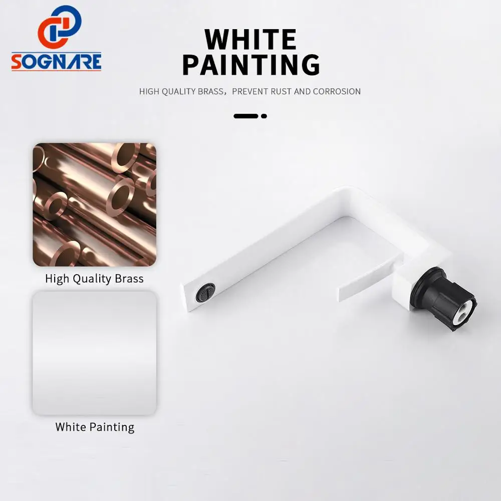 Смеситель для раковины SOGANRE латунный однорычажный кран ванной комнаты крепление