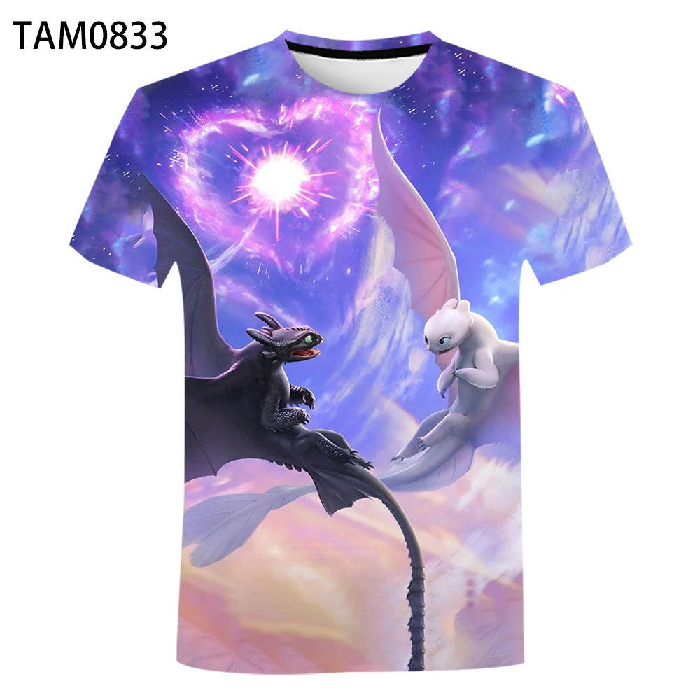 Дракон Тренер летняя футболка в европейском стиле 3D цифровая печать красоты