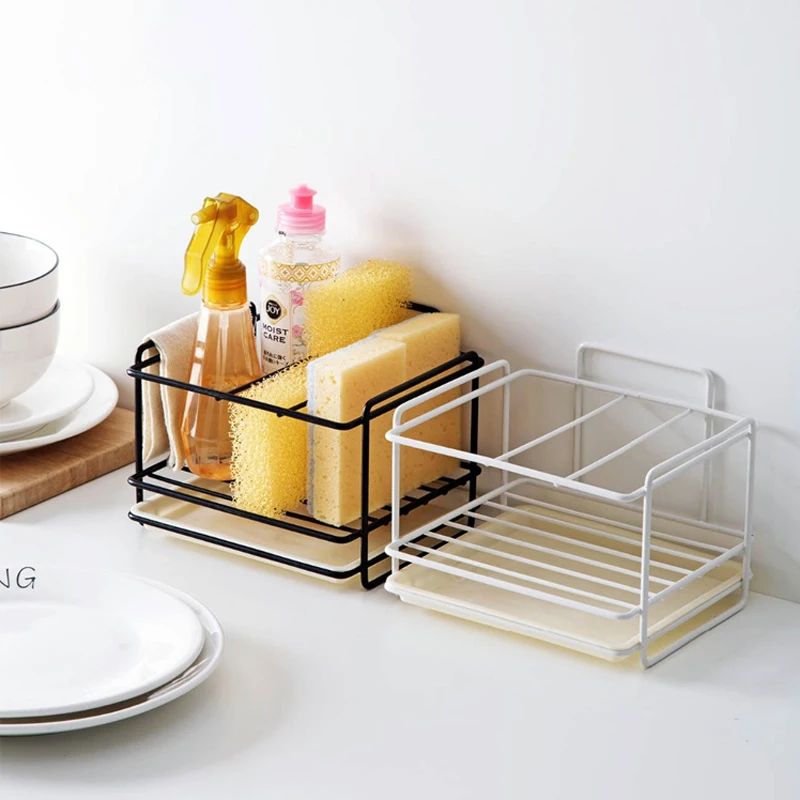 

Dishcloth Rack Kitchen Supplies Storage Rack Dishwashing Cloth Sponge Drain Rack Countertop Sink Drain Basket Storage Rack