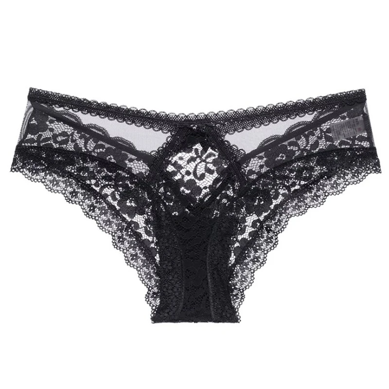 Новые полые низкая талия Бесшовные кружева женское сексуальное нижнее белье
