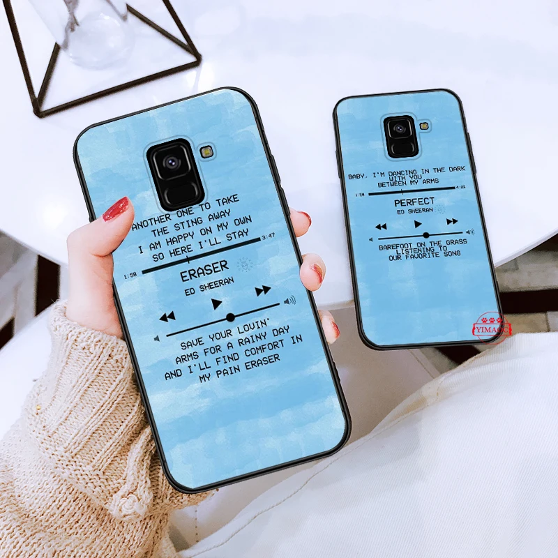 Ed Sheeran Lyrics Pictures Diy Silicone Case for Samsung A3 A5 A10S A50S A6 Plus 2018 A7 A8 A9 A10 A30 A40 A50 A60 A70 J6 |