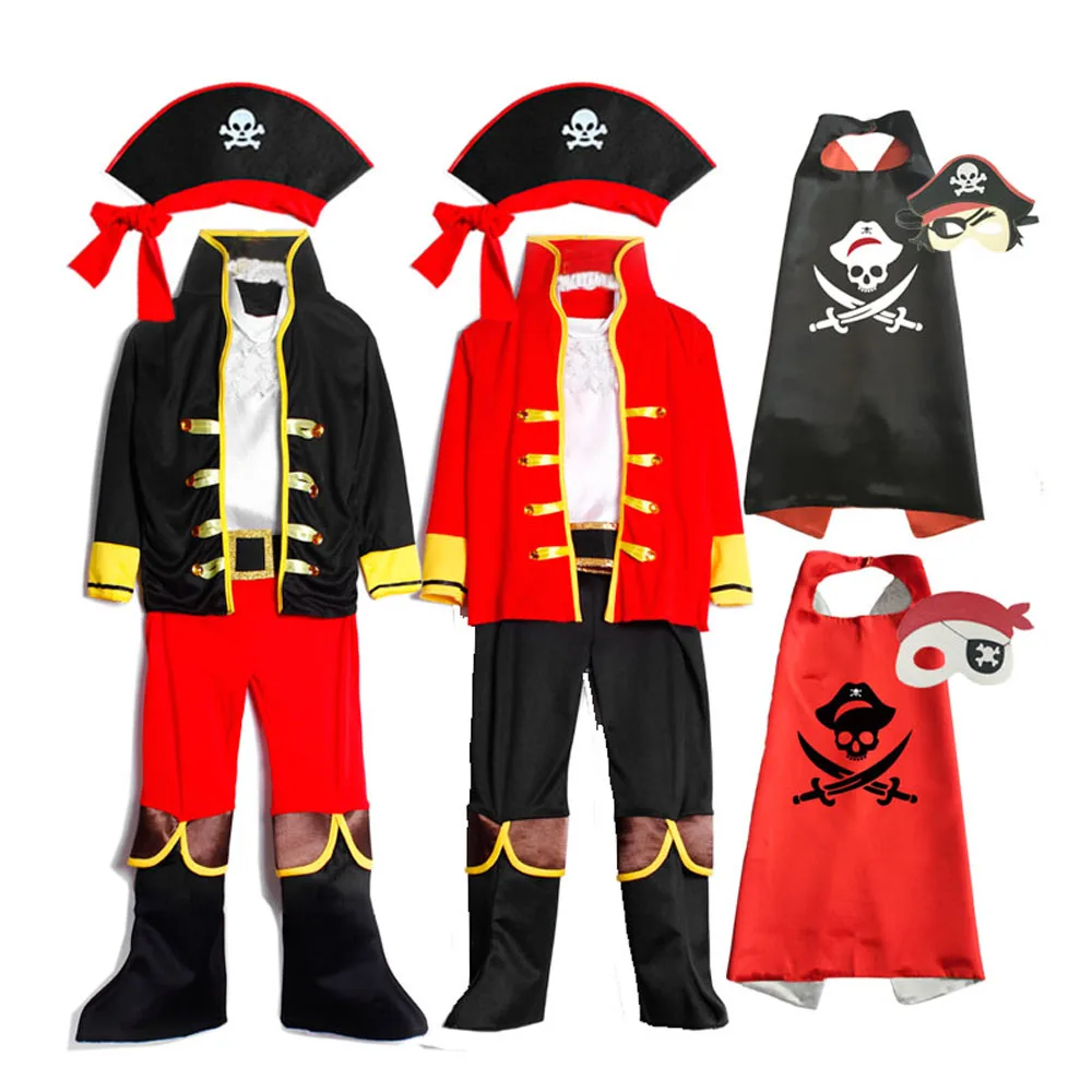 

Cosplay 4-12Y Boy & Girl Kids Pirate Costume Toddler Captain Fancy Dress Boys Girls Outfit for Kid Party Costume Pirate Costume