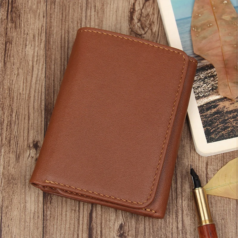 

New British Style Men's Wallet Radiation Protection Credit Card Bag Fashion Ladies Mini Wallet Fit For 9 Cards With Photo Window