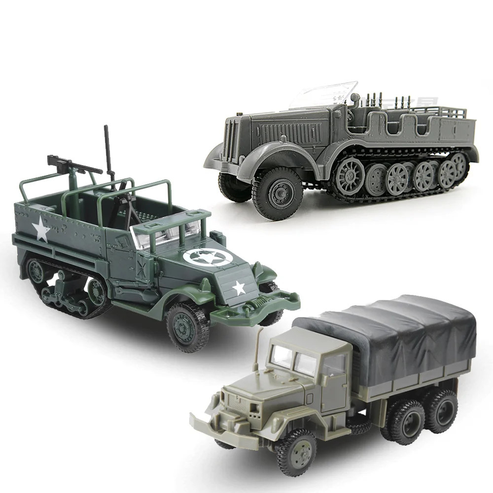 

Hot 1:72 M35 Military Truck 4D Assembly Model Simulation Car Toy Vehicle Chariot Military Toy Collect for Kids Boy