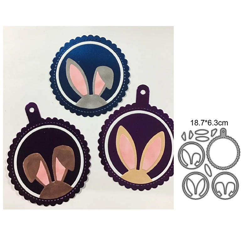 

Carbon Steel Easter Eggs Rabbit Cutting Dies Set Embossing Stencil Templates Mold Paper DIY Art Craft Scrapbook Book Card Deco