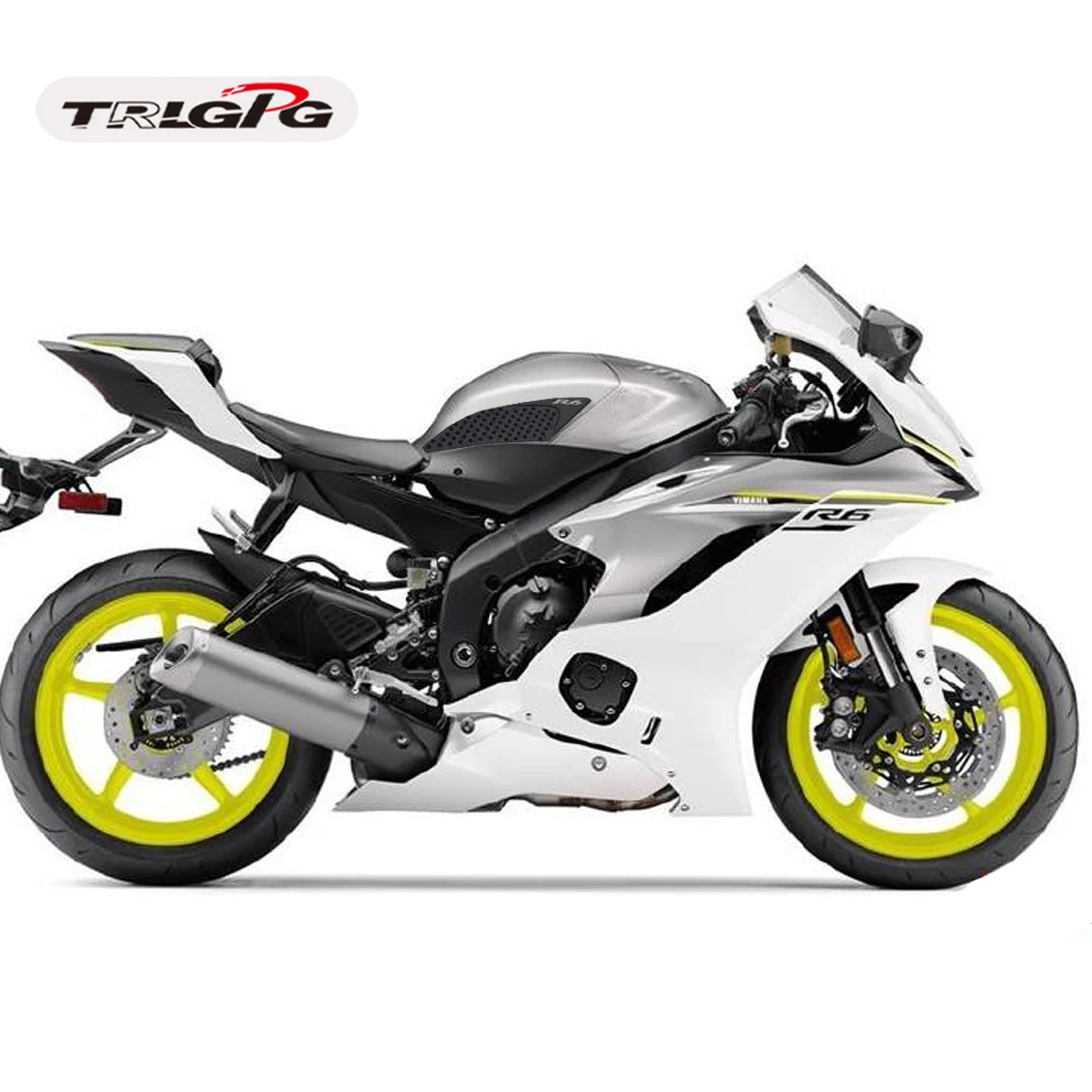 

Motorcycle Protective Non-Slip Tank Pad Sticker Gas Knee Grip Traction Side 3M Decal FOR YAMAHA YZFR6 2017 2018 2019 BLACK RED