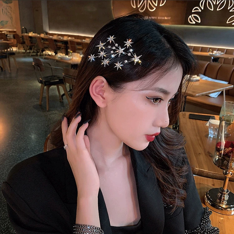 

2022 Women Barrettes Metal Hair Claws Hair Accessories Gypsophila Hairpins Ladies Hairgrip Headwear Girls Ornaments Crab Bands