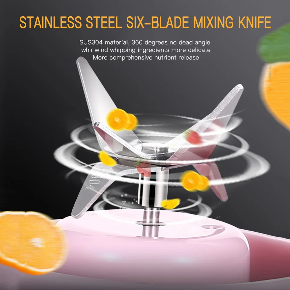 安い ポータブル電気ジューサーブレンダーusbミニフルーツミキサージューサーフルーツ抽出食品ミルクセーキ多機能ジュースメーカーのマシン