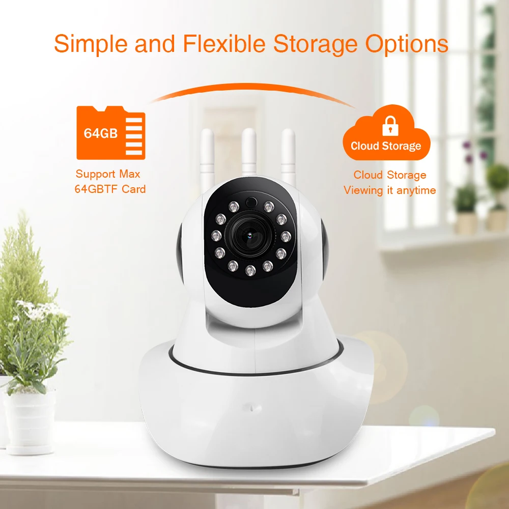 3 Мп облачная Wi Fi IP камера 360 PTZ ИК Ночное видение беспроводная Двухсторонняя