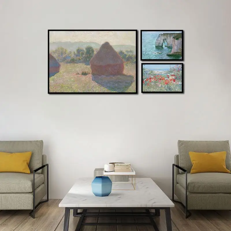 

Abstract Canvas Painting Landscape and Haystack Poster Wall Art Home Decoration Hd Printing Pictures for Bedroom and Living Room
