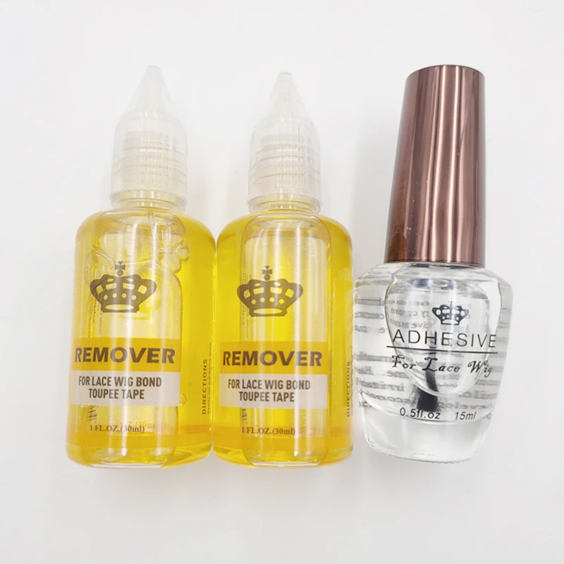 Набор для удаления клея 0 5 унций 15 мл кружевной парик Клей Бонд прозрачный клей